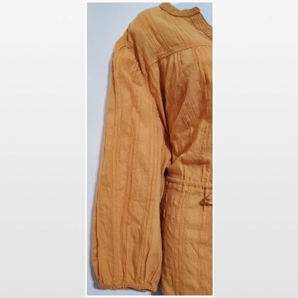 New Plus 3X Notch Neck Boho Hi Low Gold Top - Picture 7 of 16